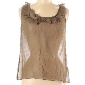 Burberry Brown Ruffle Top